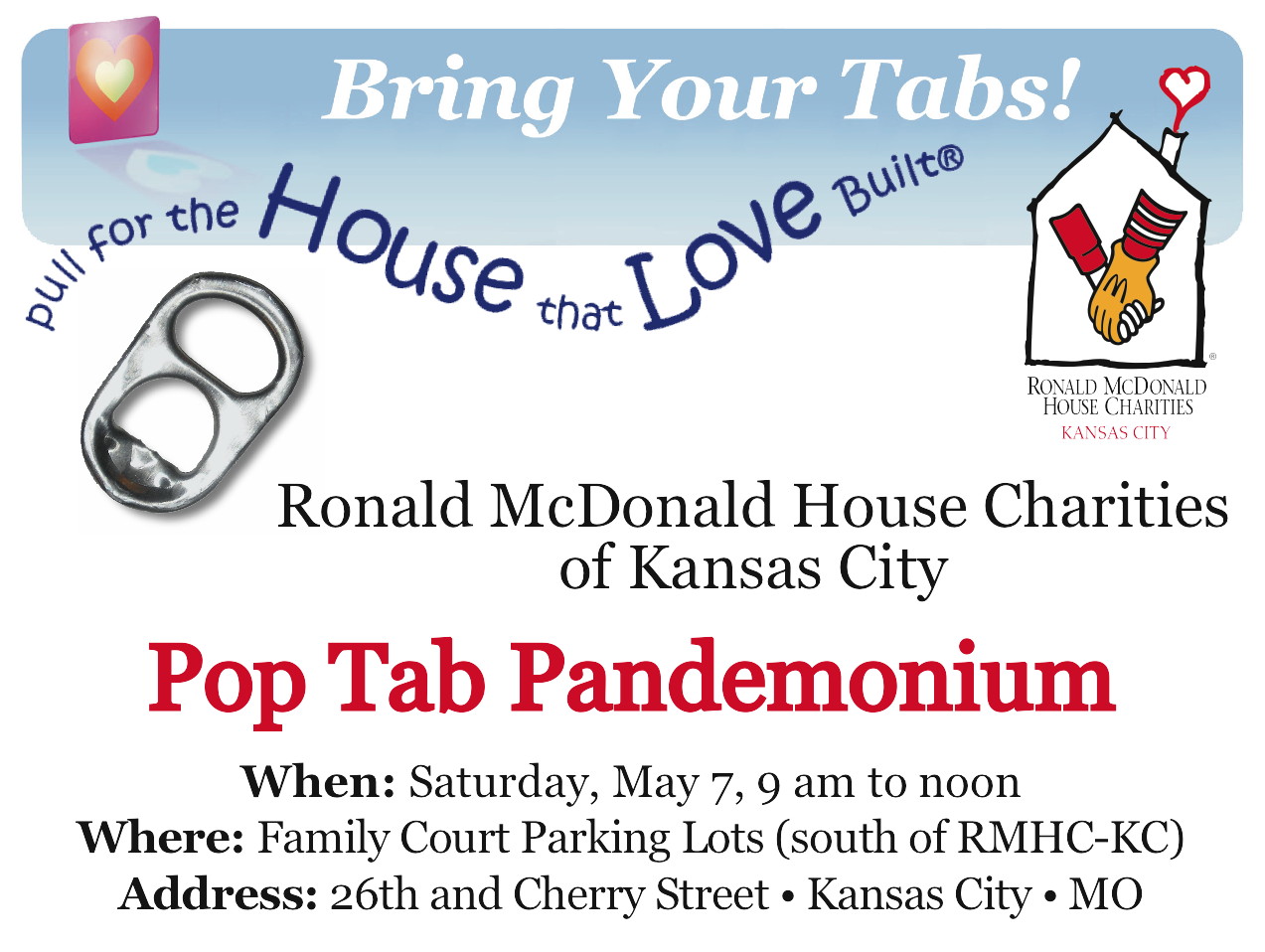 Pop Tabs Donations  Ronald McDonald House Charities
